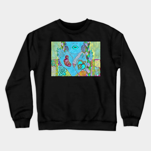 Mexican neon model no. 5 Crewneck Sweatshirt by asanaworld